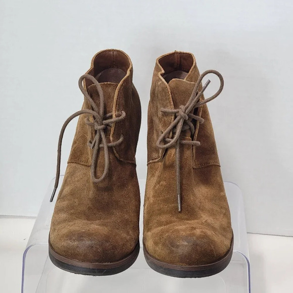 Kork-Ease Korks Roana Womens 8.5 Leather Chunky Heeled Ankle Boot Boho Bootie - Picture 5 of 11